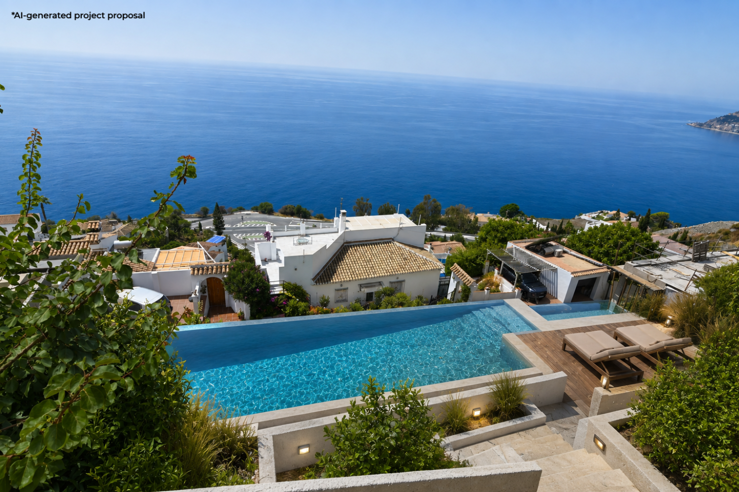 Casa con vistas panorámicas al mar en Alfamar